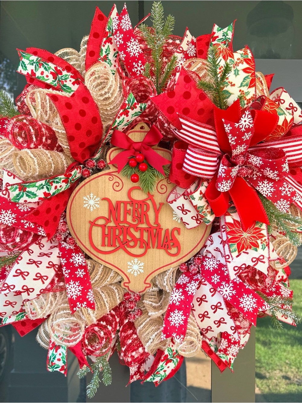 Handmade Merry Christmas wreath 🎄